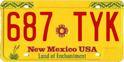 NM license plate 687TYK