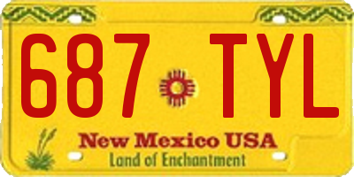 NM license plate 687TYL