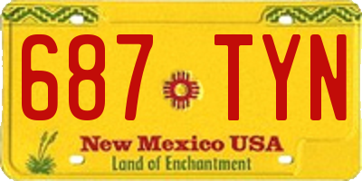 NM license plate 687TYN