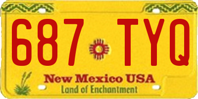 NM license plate 687TYQ
