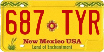 NM license plate 687TYR