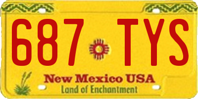 NM license plate 687TYS