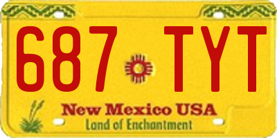 NM license plate 687TYT