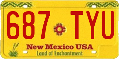 NM license plate 687TYU