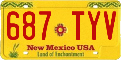 NM license plate 687TYV