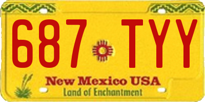 NM license plate 687TYY