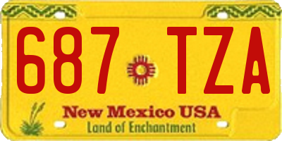 NM license plate 687TZA