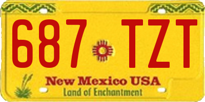 NM license plate 687TZT