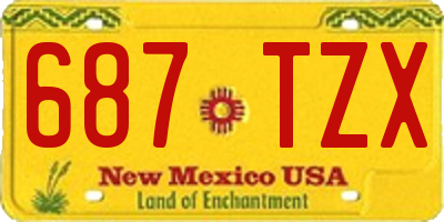 NM license plate 687TZX