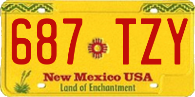 NM license plate 687TZY