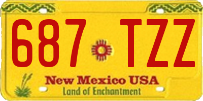 NM license plate 687TZZ