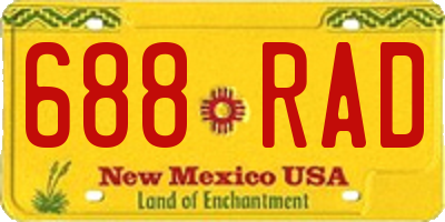 NM license plate 688RAD