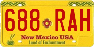 NM license plate 688RAH