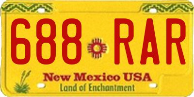 NM license plate 688RAR