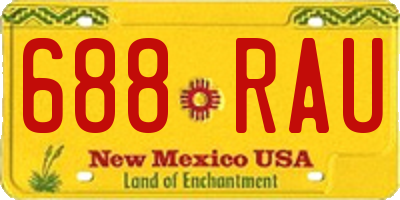 NM license plate 688RAU