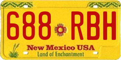 NM license plate 688RBH