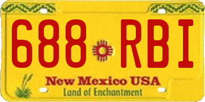 NM license plate 688RBI