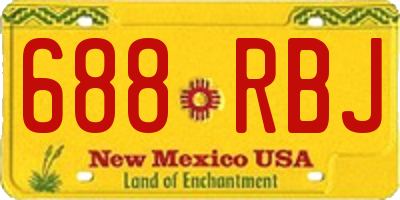 NM license plate 688RBJ