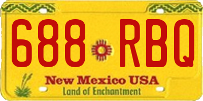 NM license plate 688RBQ
