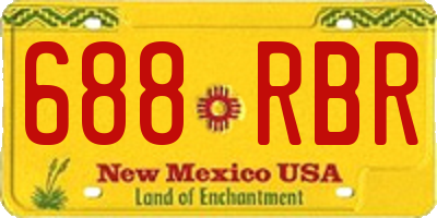 NM license plate 688RBR