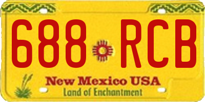 NM license plate 688RCB
