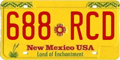 NM license plate 688RCD