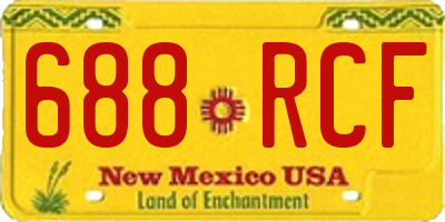 NM license plate 688RCF