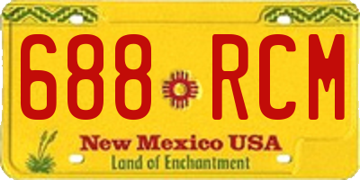 NM license plate 688RCM