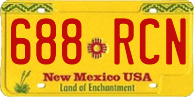 NM license plate 688RCN