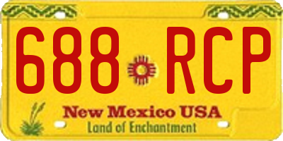 NM license plate 688RCP