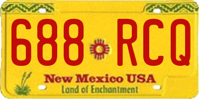 NM license plate 688RCQ