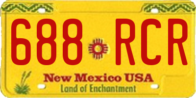 NM license plate 688RCR