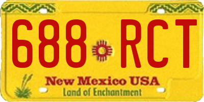 NM license plate 688RCT