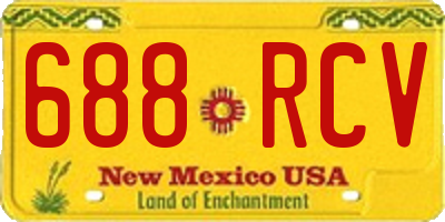 NM license plate 688RCV