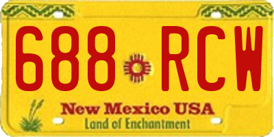 NM license plate 688RCW