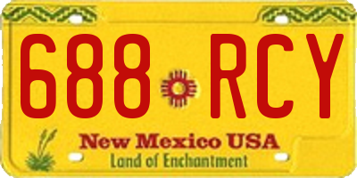 NM license plate 688RCY