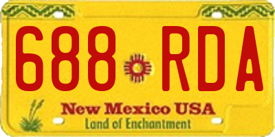NM license plate 688RDA