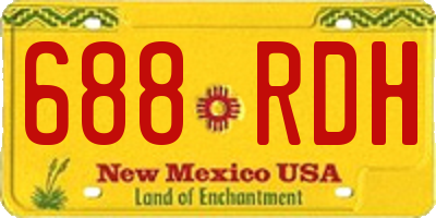 NM license plate 688RDH