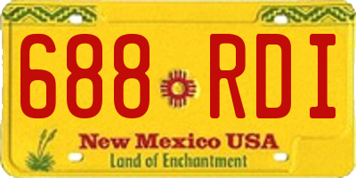 NM license plate 688RDI