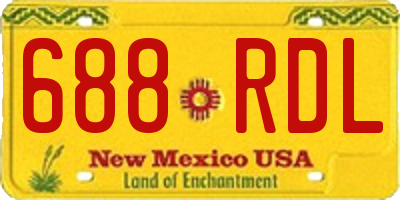 NM license plate 688RDL