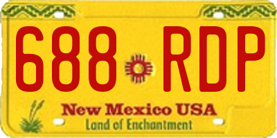 NM license plate 688RDP
