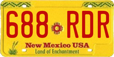 NM license plate 688RDR