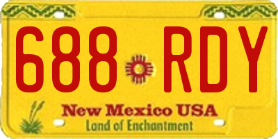 NM license plate 688RDY