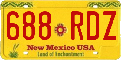 NM license plate 688RDZ