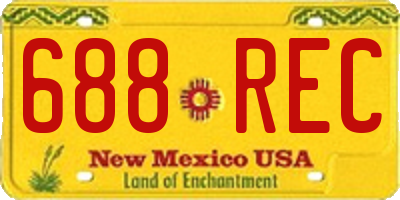 NM license plate 688REC