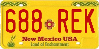NM license plate 688REK