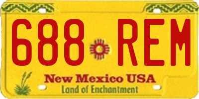 NM license plate 688REM