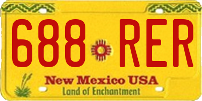 NM license plate 688RER