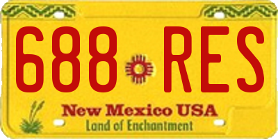 NM license plate 688RES