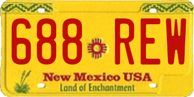NM license plate 688REW